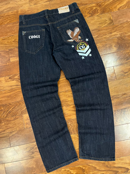 00s Coogi Embrodiered Eagle Jeans (36x34)