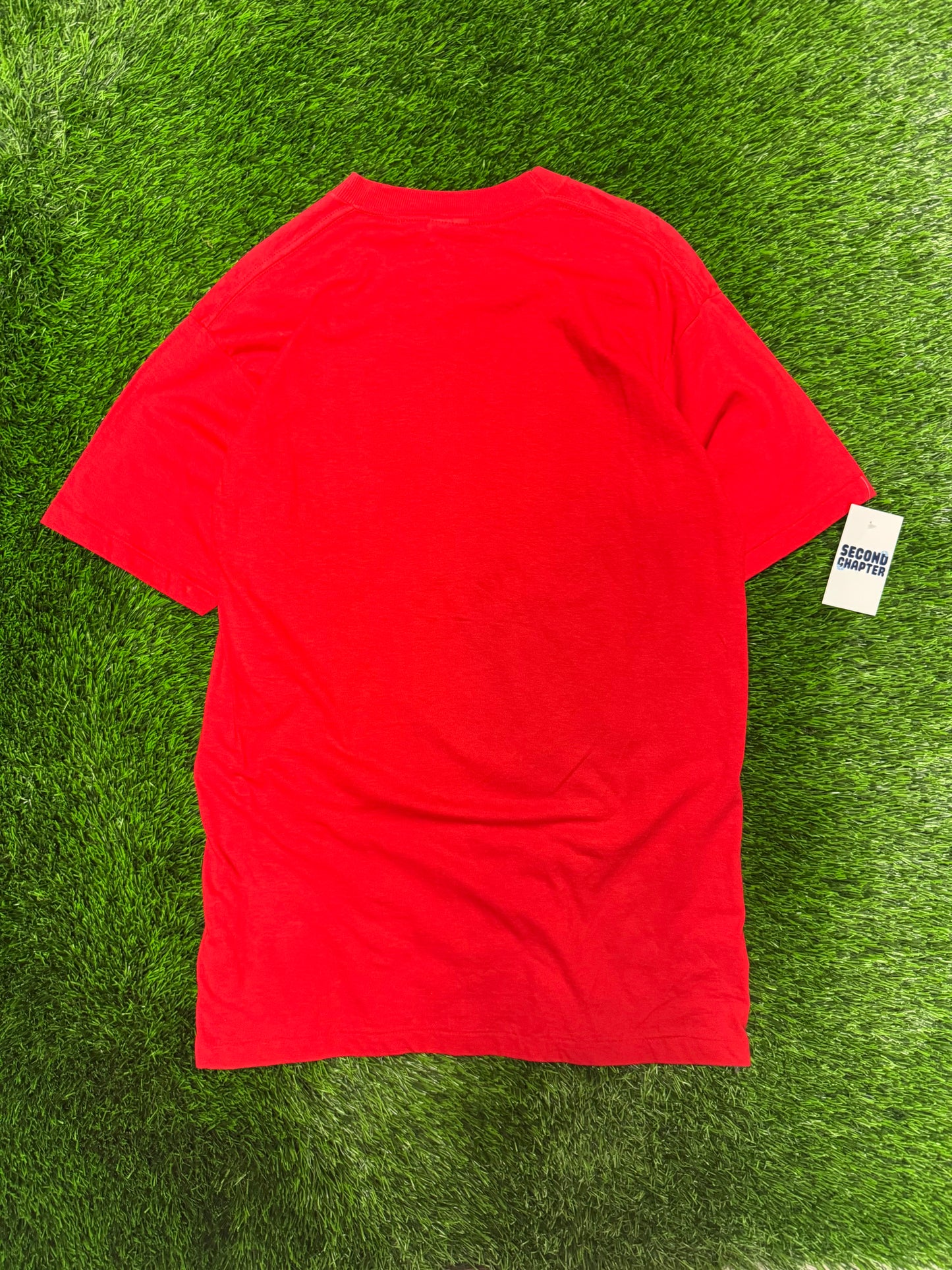90s Atlanta Hawks Big Graphic Basketball Net Vintage NBA Tee (L)