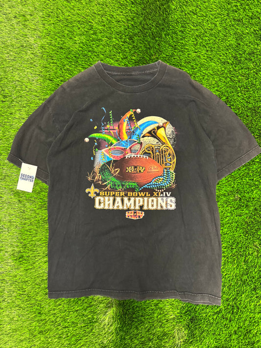 New Orleans Saints Mardi Gras Super Bowl Tee (XL)
