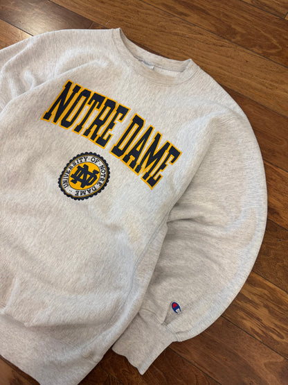 90s Notre Dame Champion Reverse Weave Crewneck (XL)