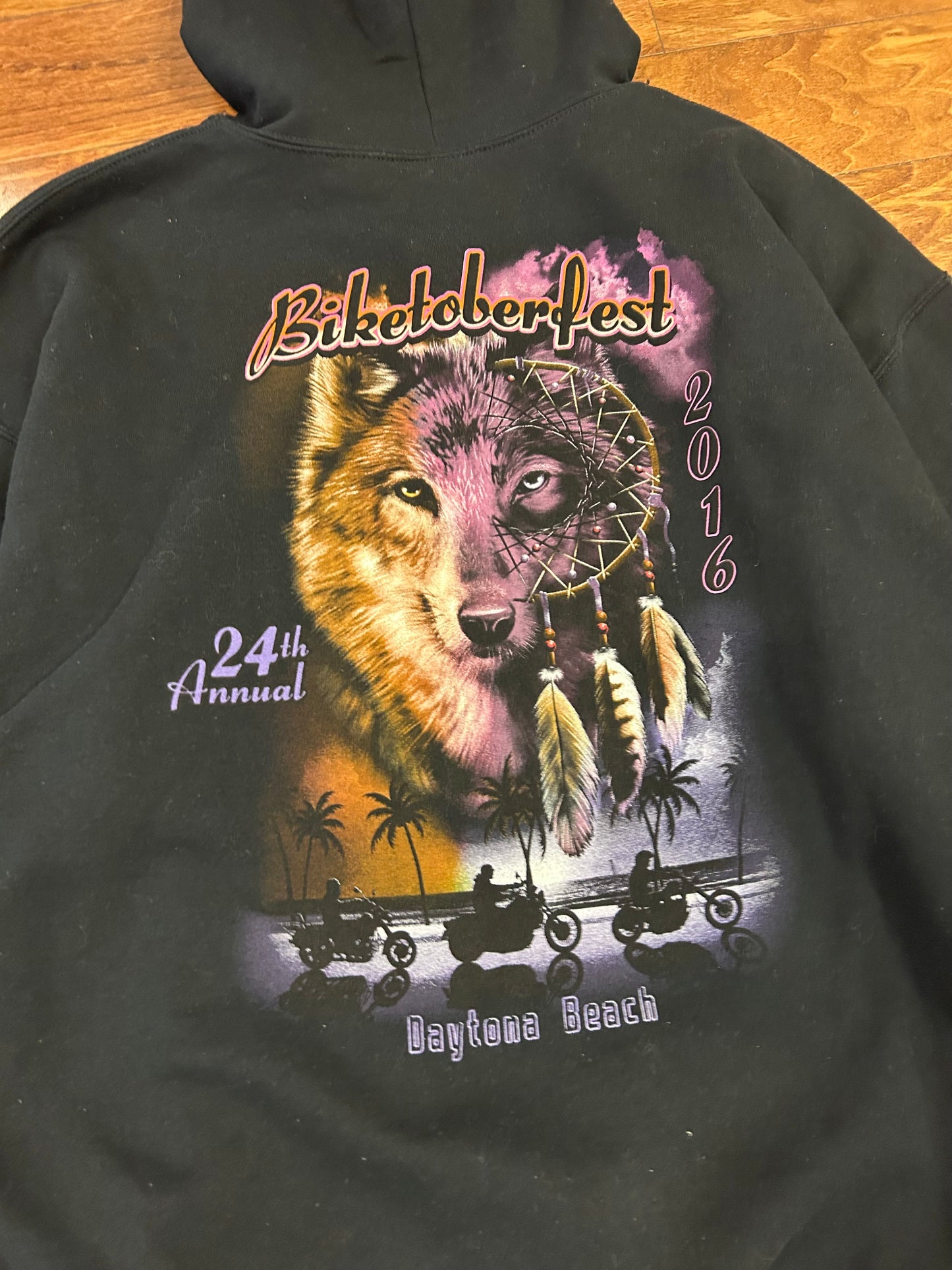 2016 Biketoberfest Black Zip Up Hoodie (XL)