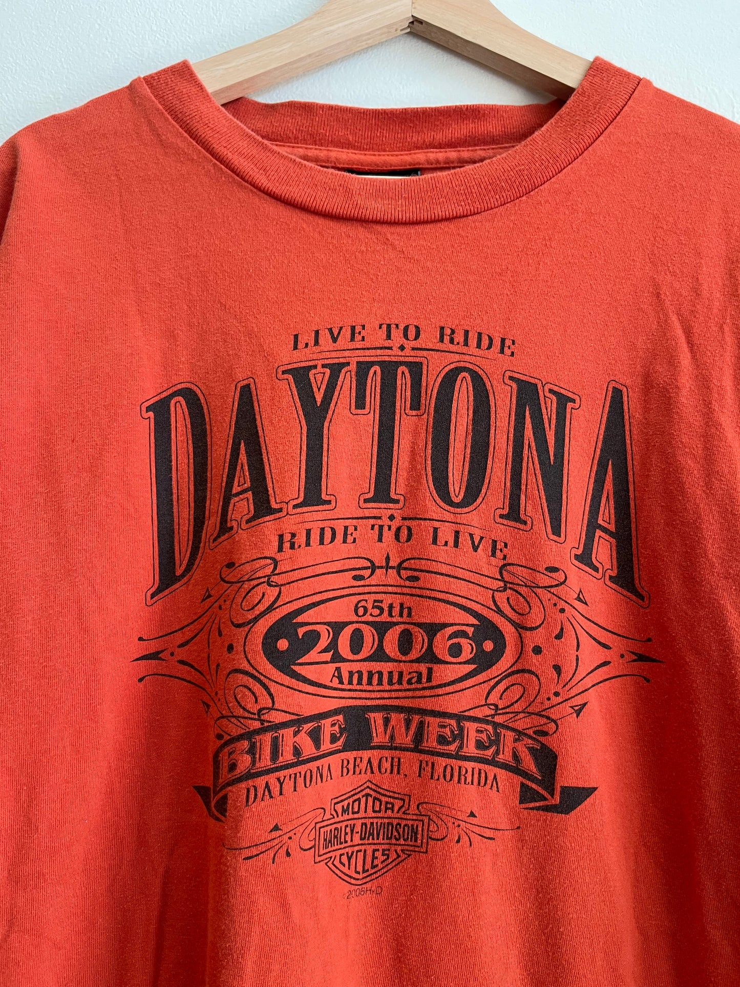 2006 Harley Davidson Orange Daytona Tee (XL)