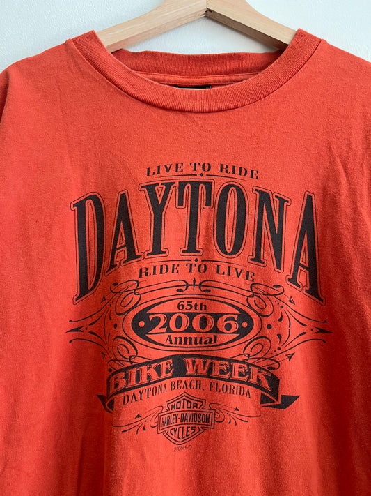 2006 Harley Davidson Orange Daytona Tee (XL)