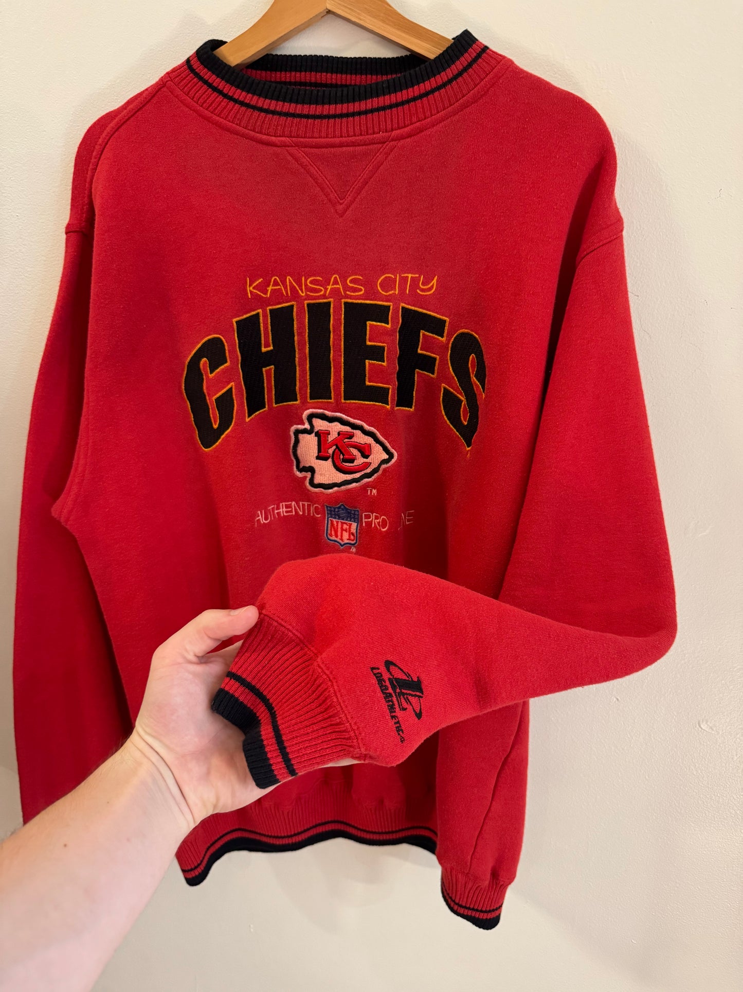 1990s Kansas City Chiefs Logo Athletic Pro Line Crewneck (XL)