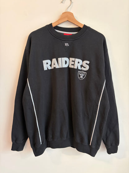 00s Oakland Raiders NFL Spell Out Crewneck (L)