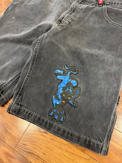 00s Jnco Jeans Panther Carpenter Shorts (36)