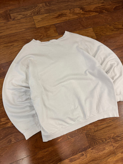 90s Nike Essential Swoosh White Vintage Crewneck (L)