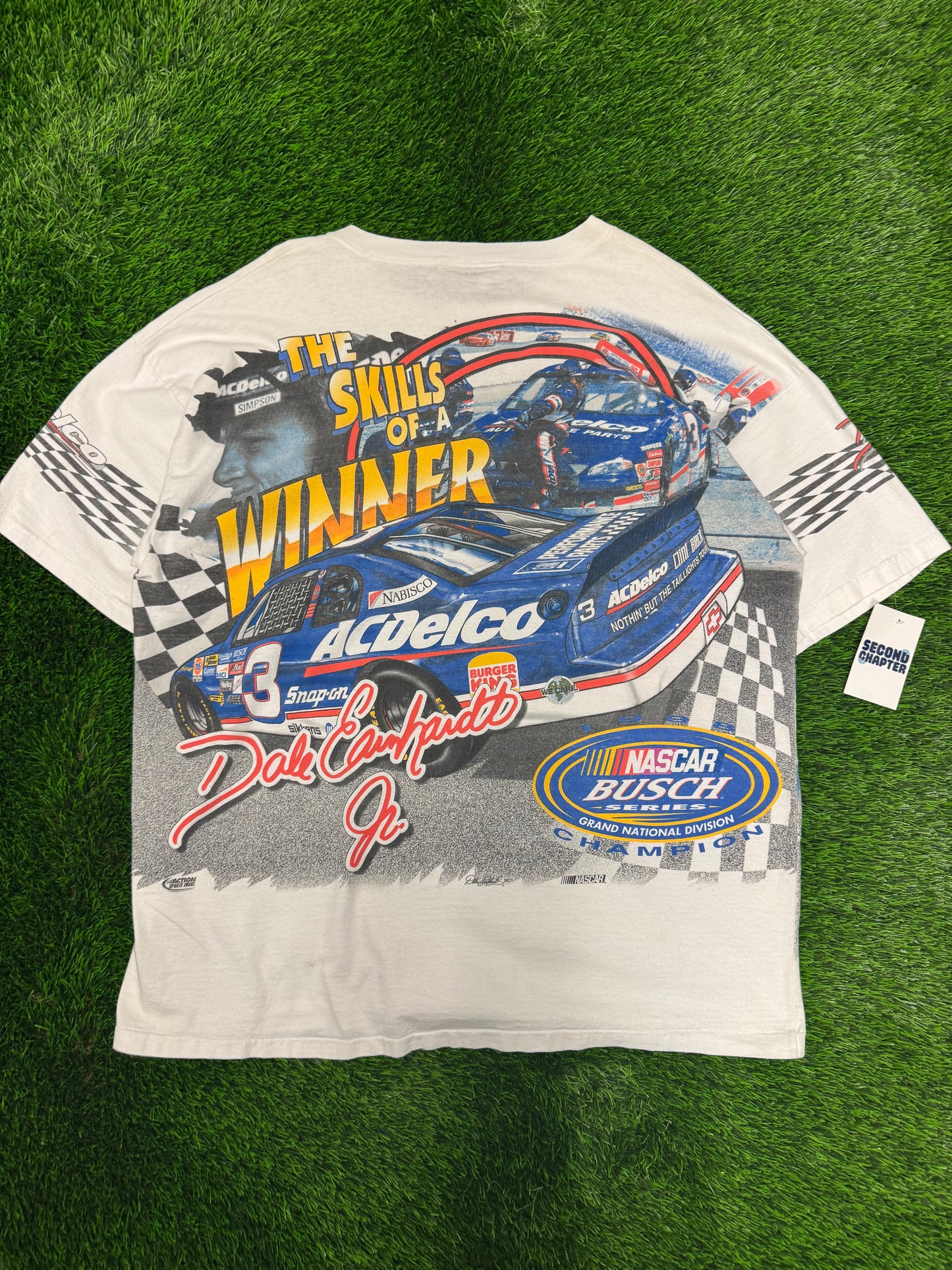 1998 Nascar Dale Earnhardt Jr Portrait of a Champion AOP Tee (XL)
