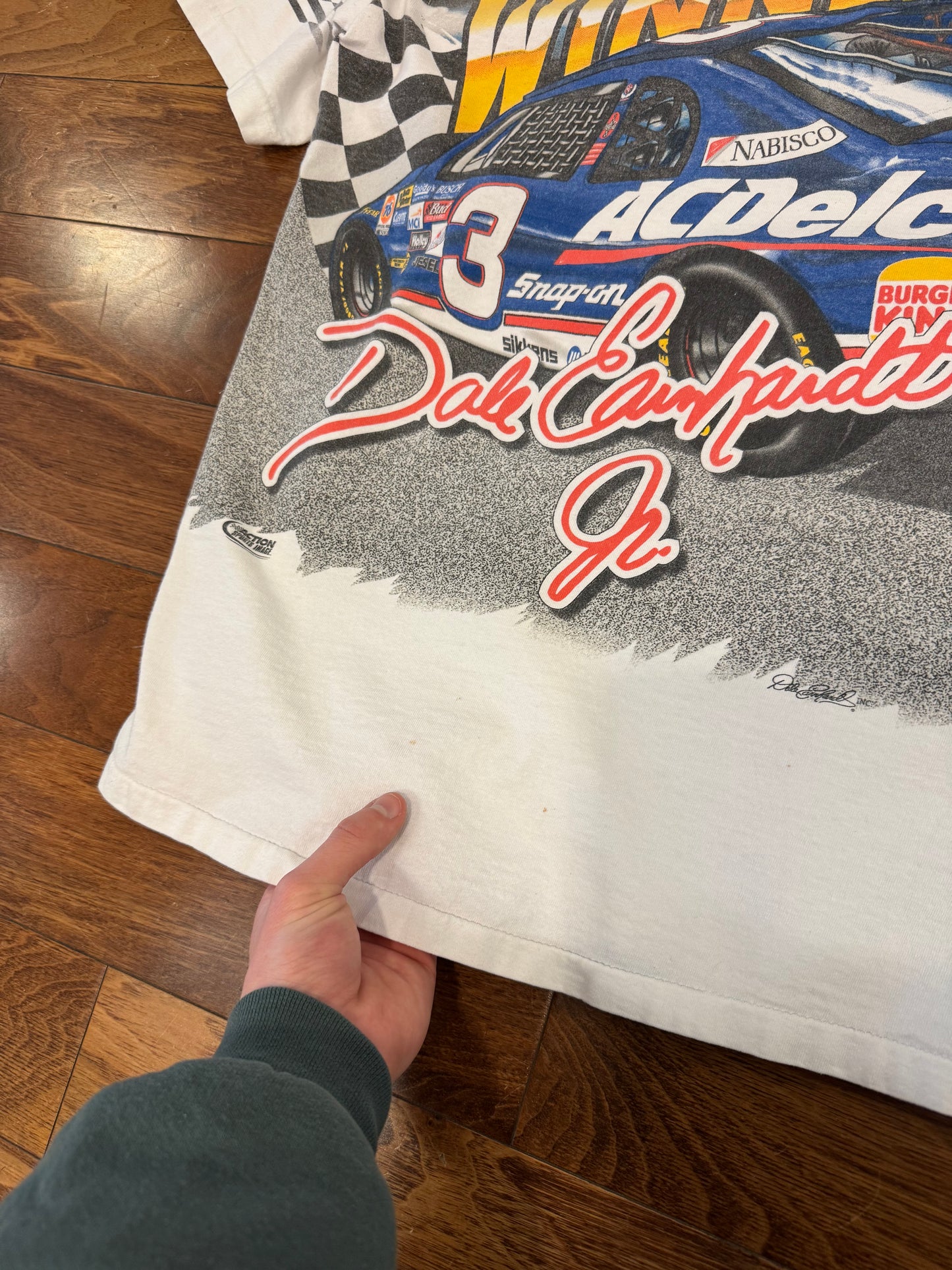 1998 Nascar Dale Earnhardt Jr Portrait of a Champion AOP Tee (XL)