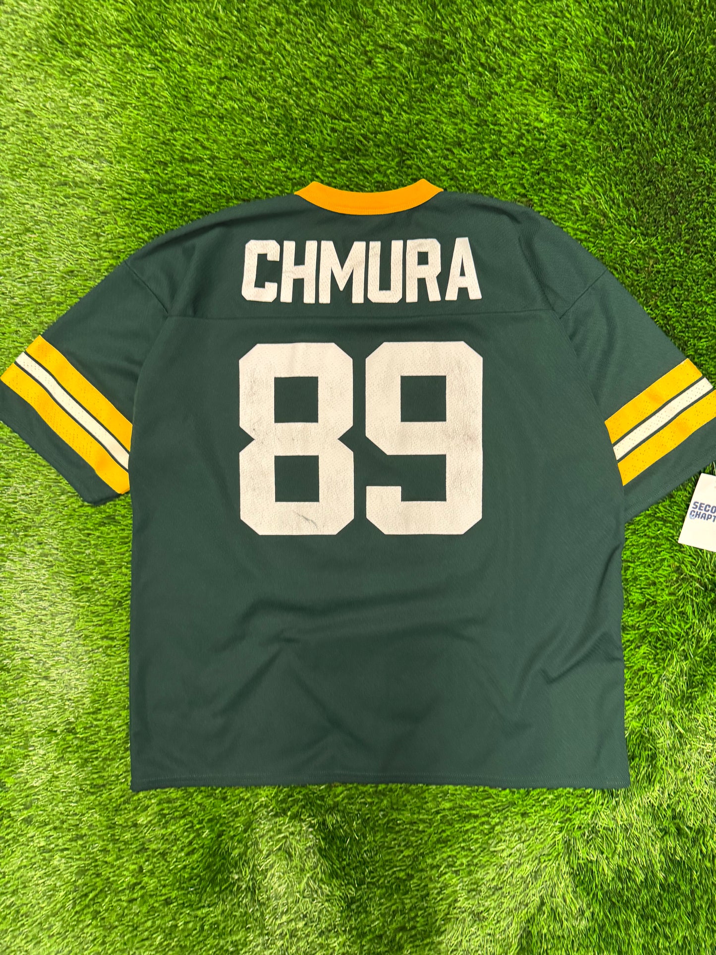 90s Green Bay Packers Mark Chmura Logo 7 #89 Vintage NFL Jersey (XL)