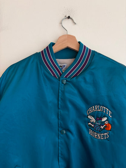 90s Charlotte Hornets Swingster Satin Jacket (L)