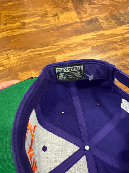 00s Clemson Tiger Spell Out Purple Starter Hat (OS)