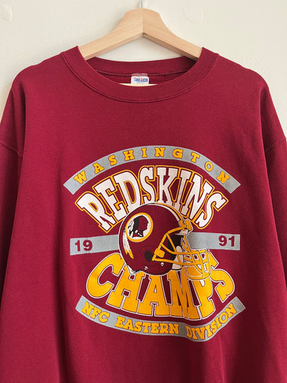 1991 Washington Redskins NFC Eastern Division Champions Crewneck (XL)