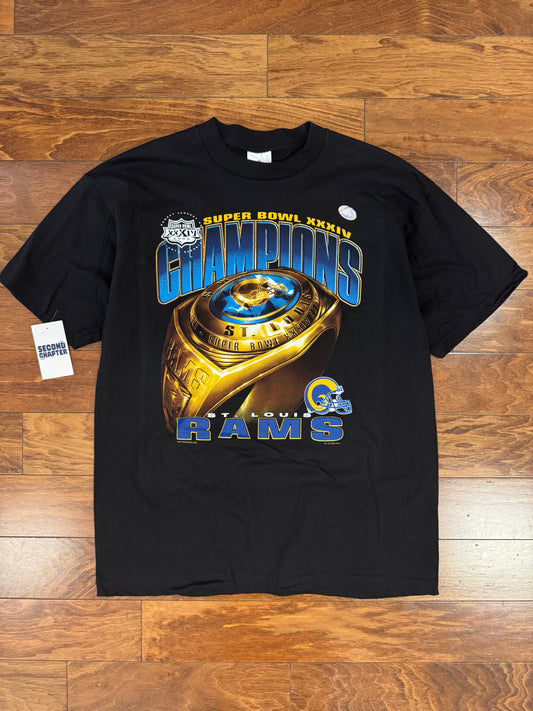 2000 St Louis Rams Super Bowl Ring Tee (L)