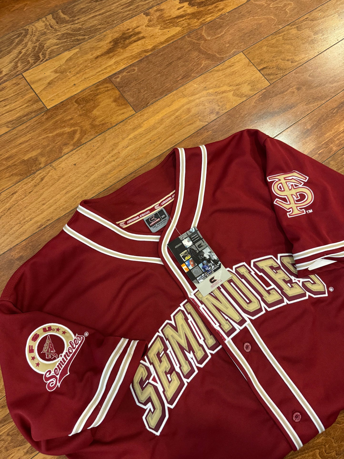 90s Florida State University (FSU) Seminoles Colosseum Baseball Jersey (XXL)