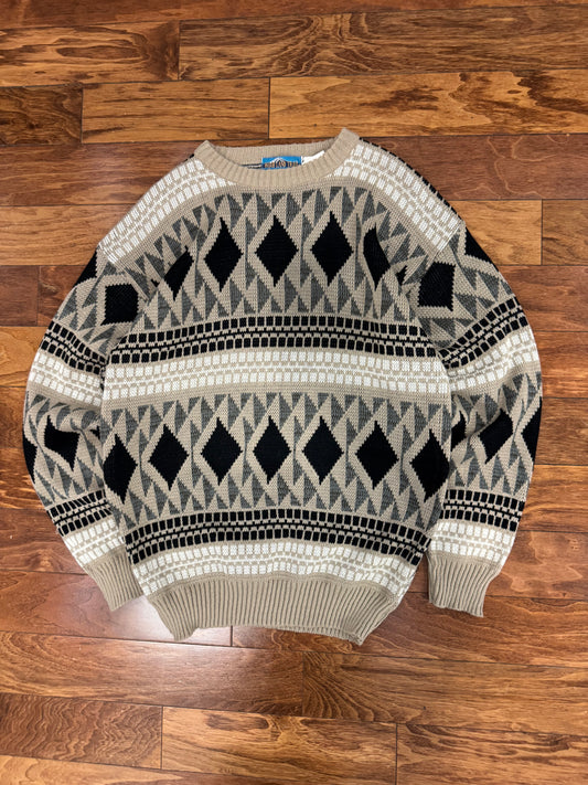 90s Woodland Trail Tan Sweater (L)