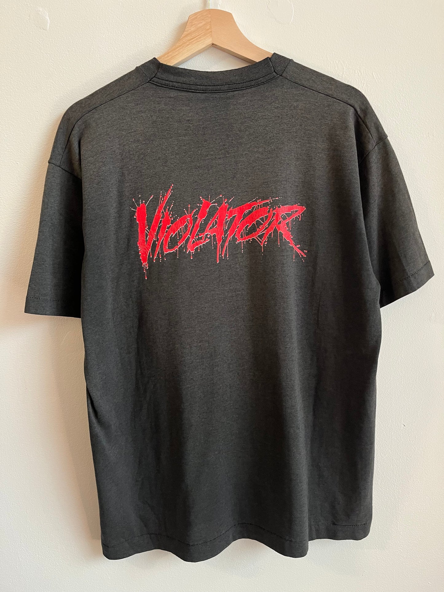 1993 Black Spawn Violator Crazy Graphic Villain Tee (L)