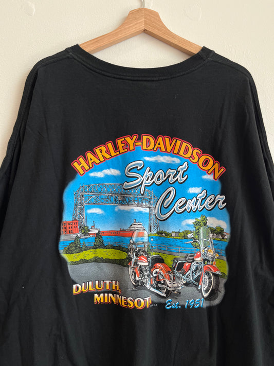 2002 Harley Davidson Motorcycle Skull Minnesota Pocket Tee (XXL)