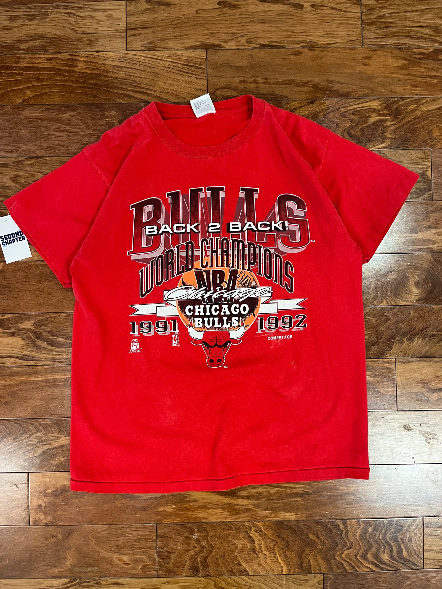 1992 Chicago Bulls Competitor World Champions Graphic NBA Tee (XL)