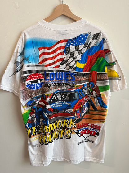 2001 Lowe's Charlotte Motor Speedway Nascar AOP Tee (M)