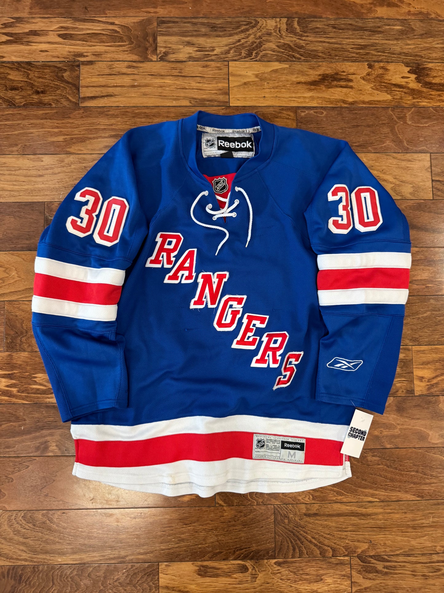 00s NY Rangers Henrik Lundqvist Reebok Hockey Jersey (M)