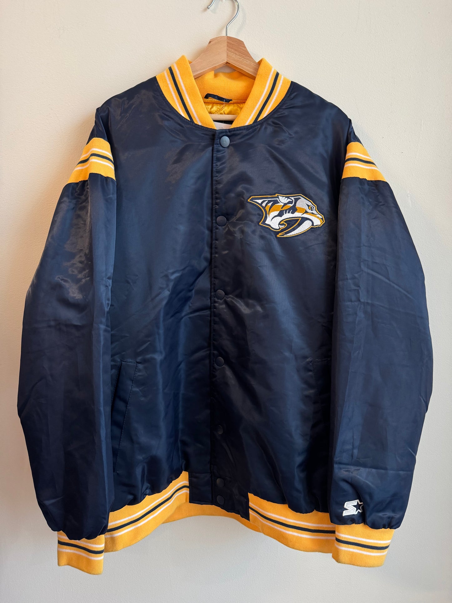 00s Nashville Predators Starter Satin Jacket (XXL)