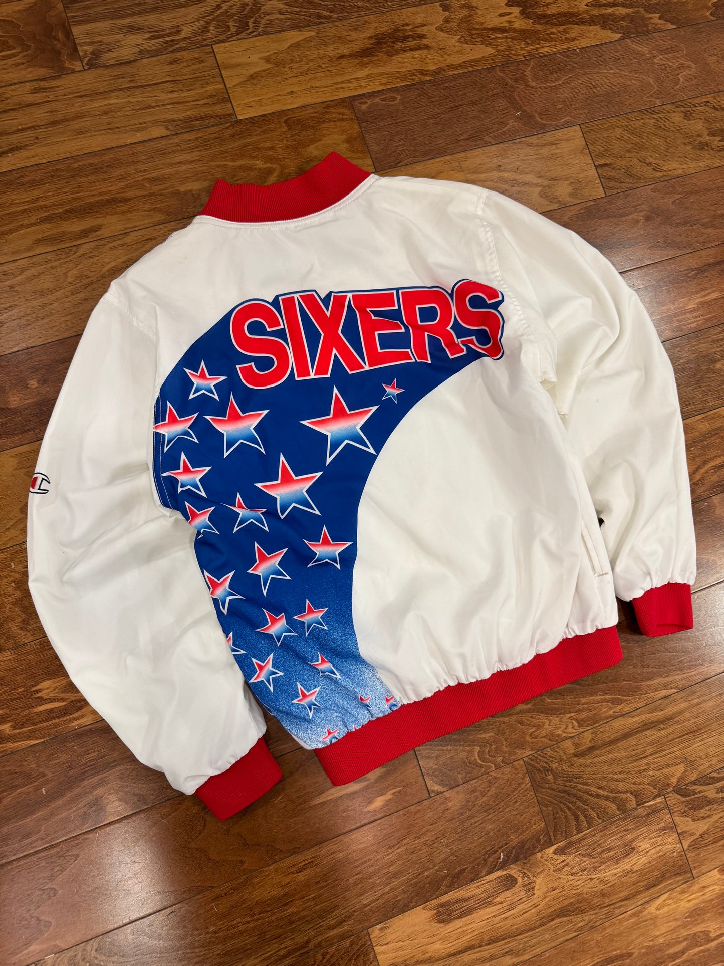 90s 76ers Vintage NBA Champion Warm Up Windbreaker Jacket (S)