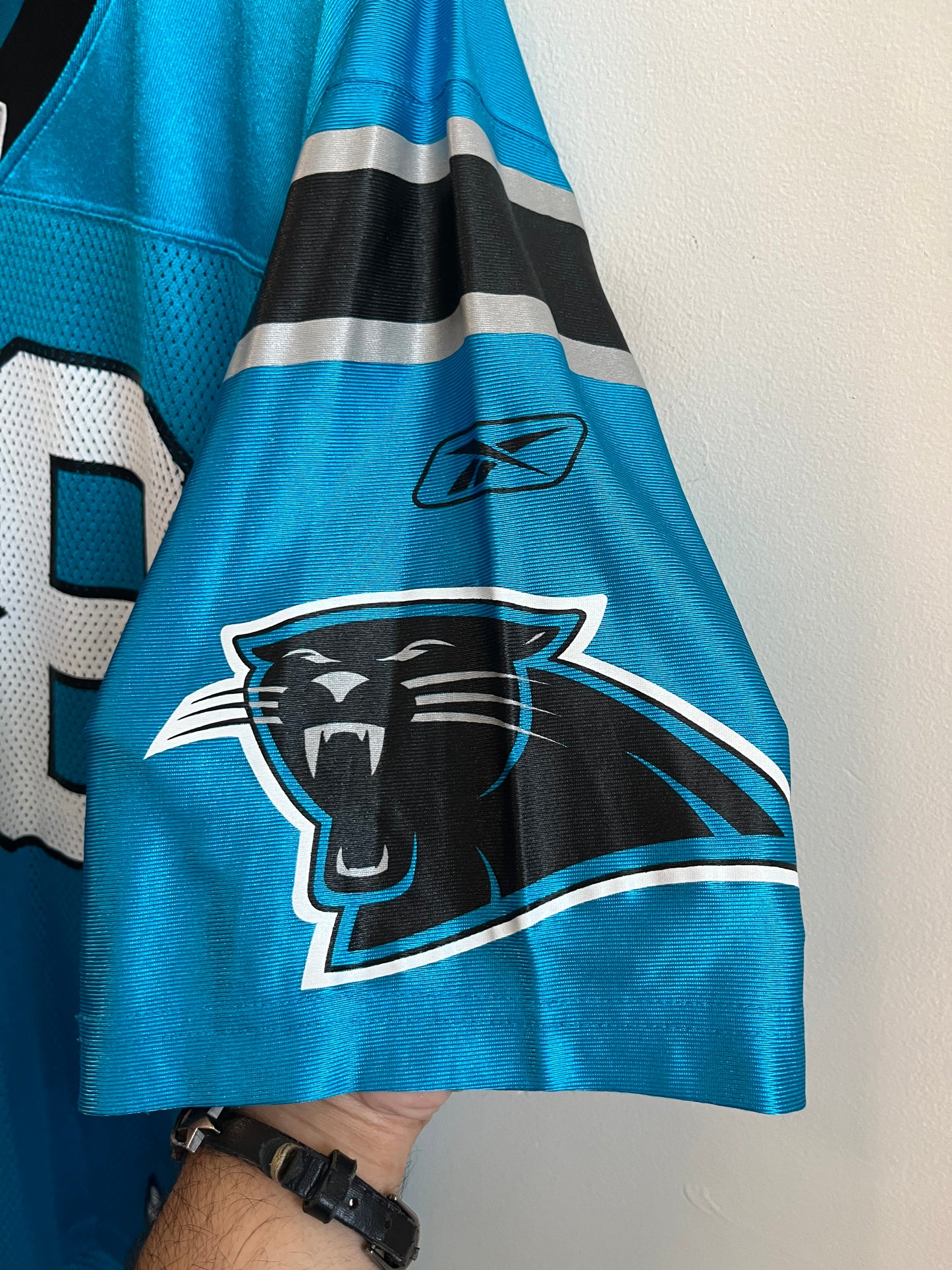 00s Carolina Panthers Jonathan Stewart Blue Reebok Jersey (L)