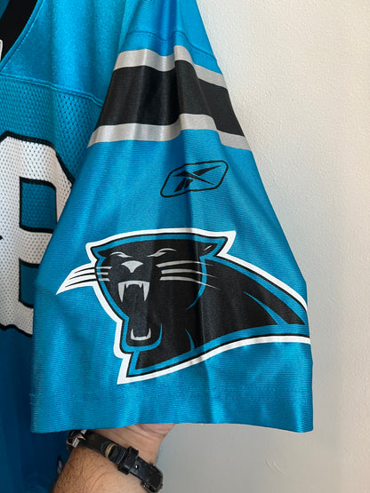 00s Carolina Panthers Jonathan Stewart Blue Reebok Jersey (L)