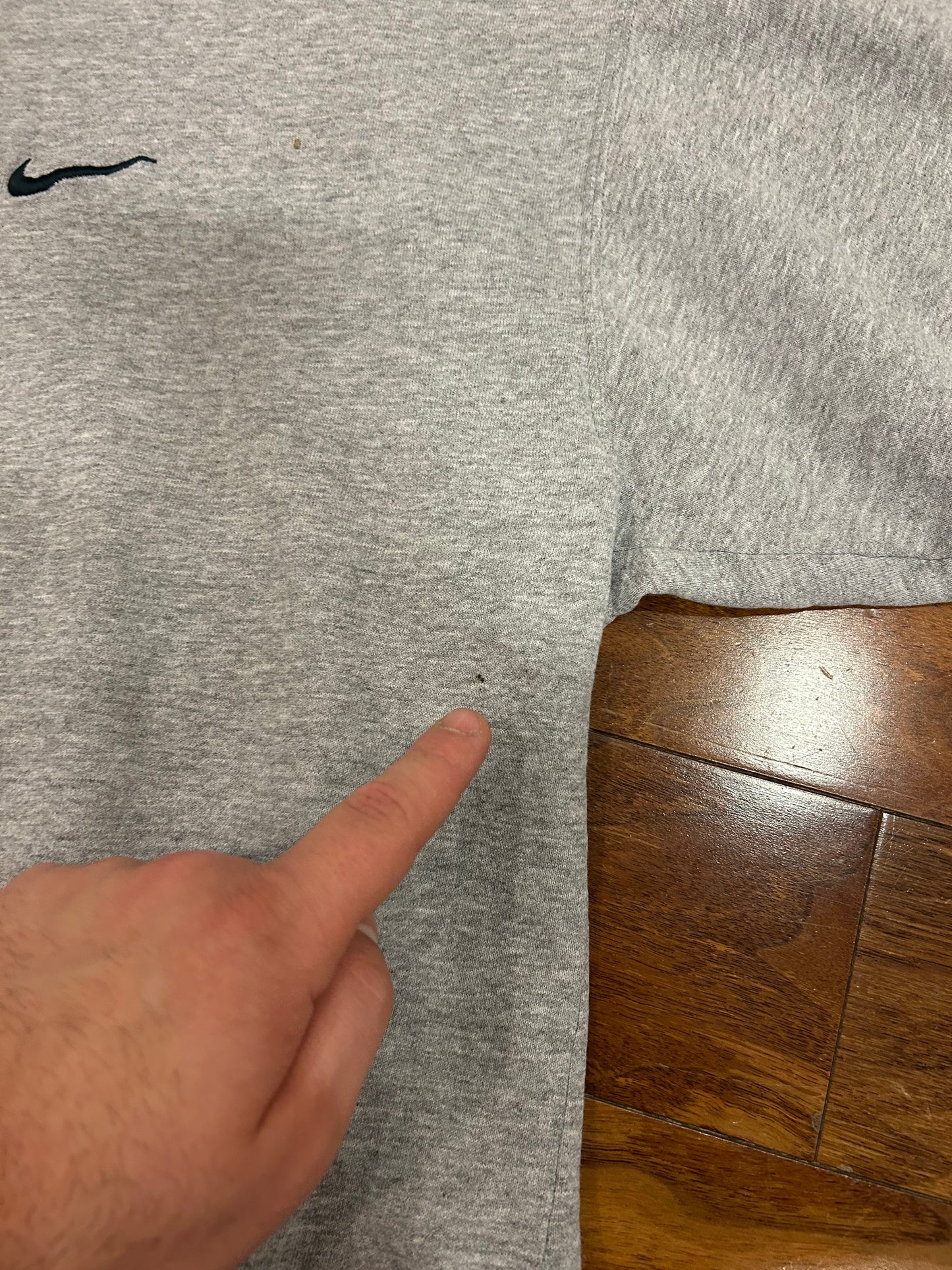 90s Nike Essential Gray Big Swoosh Crewneck (XL)