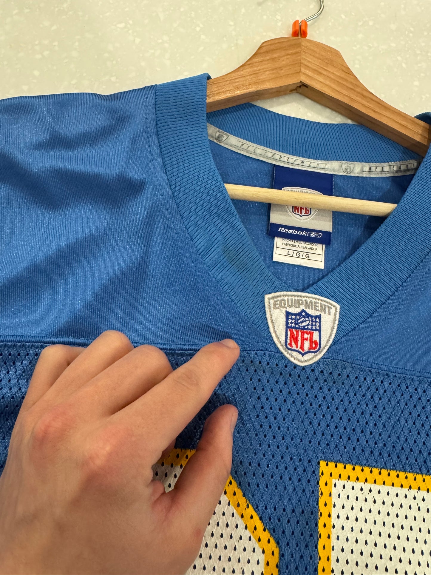 00s San Diego Chargers Antonio Gates Reebok Powder Blue Jersey (L)