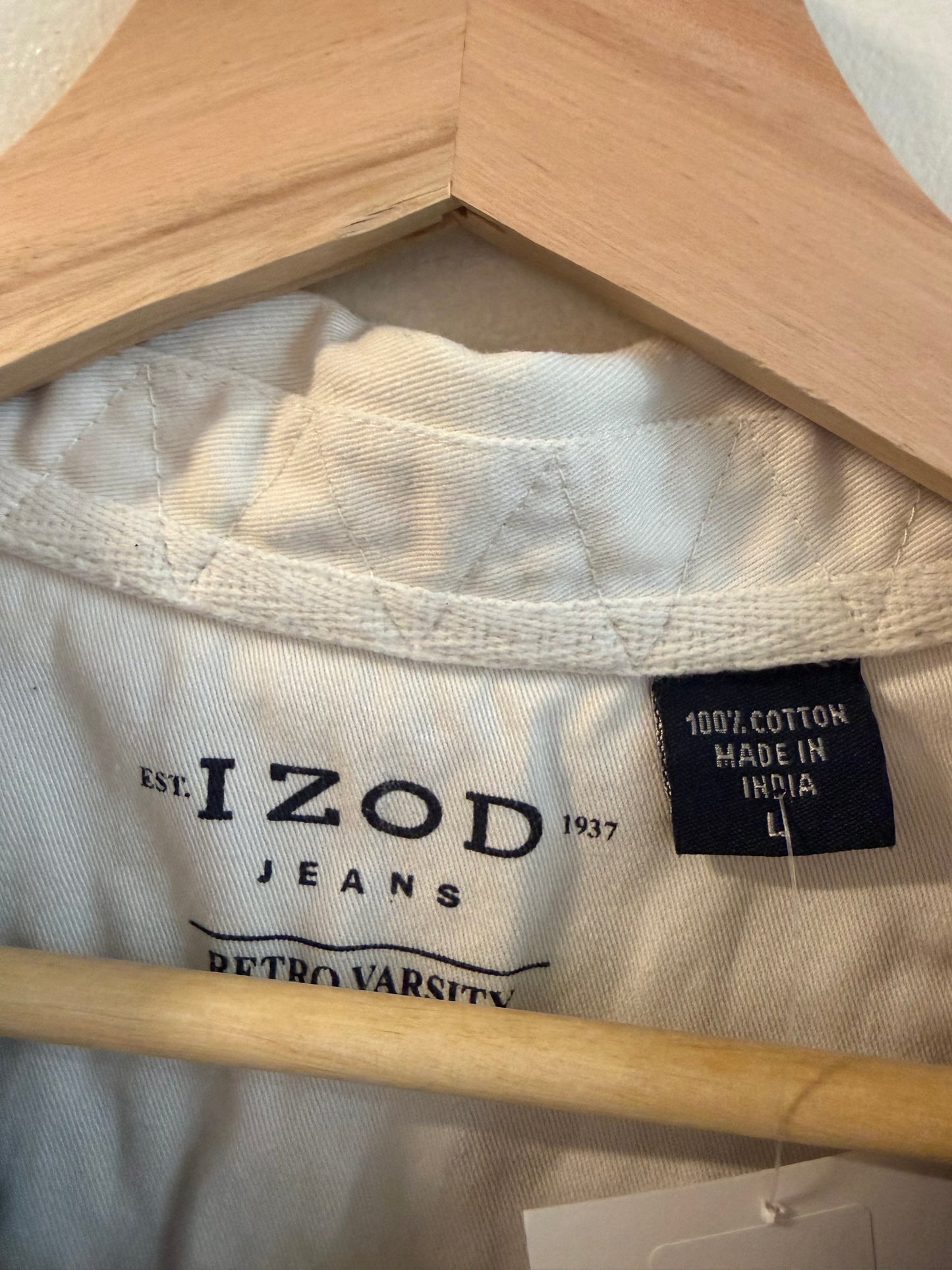 00s IZOD Rugby Striped Polo Shirt (L)