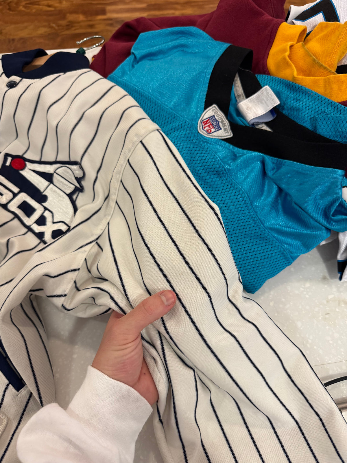 80s Chicago White Sox Vintage Pinstripe Coach Jacket (M)
