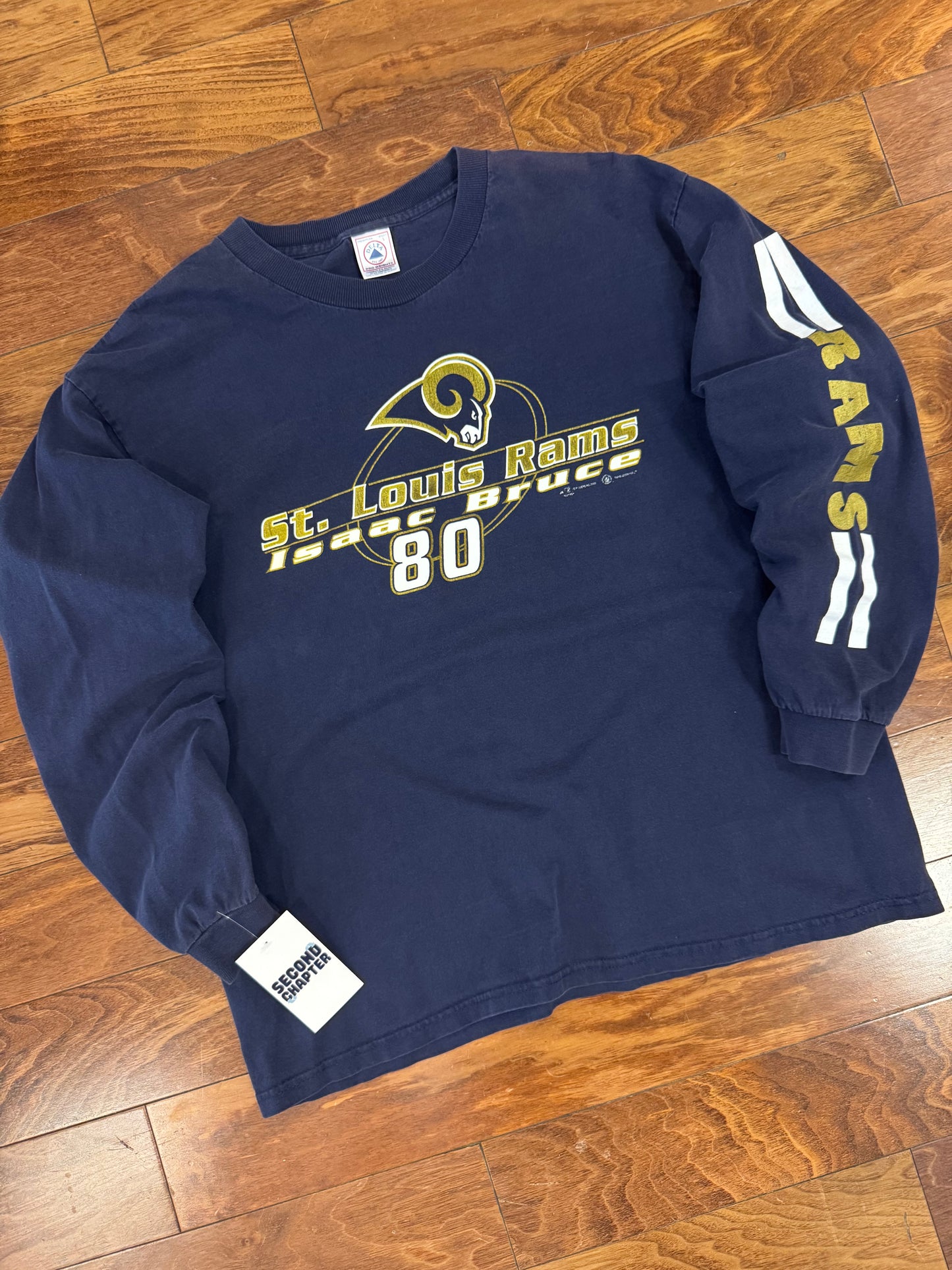 2000 St Louis Rams Isaac Bruce Vintage Long Sleeve Shirt (L)
