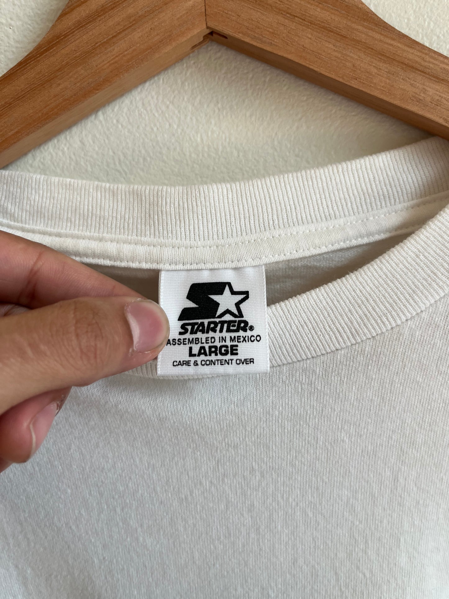1997 Cleveland Indians White Starter Tee (L)