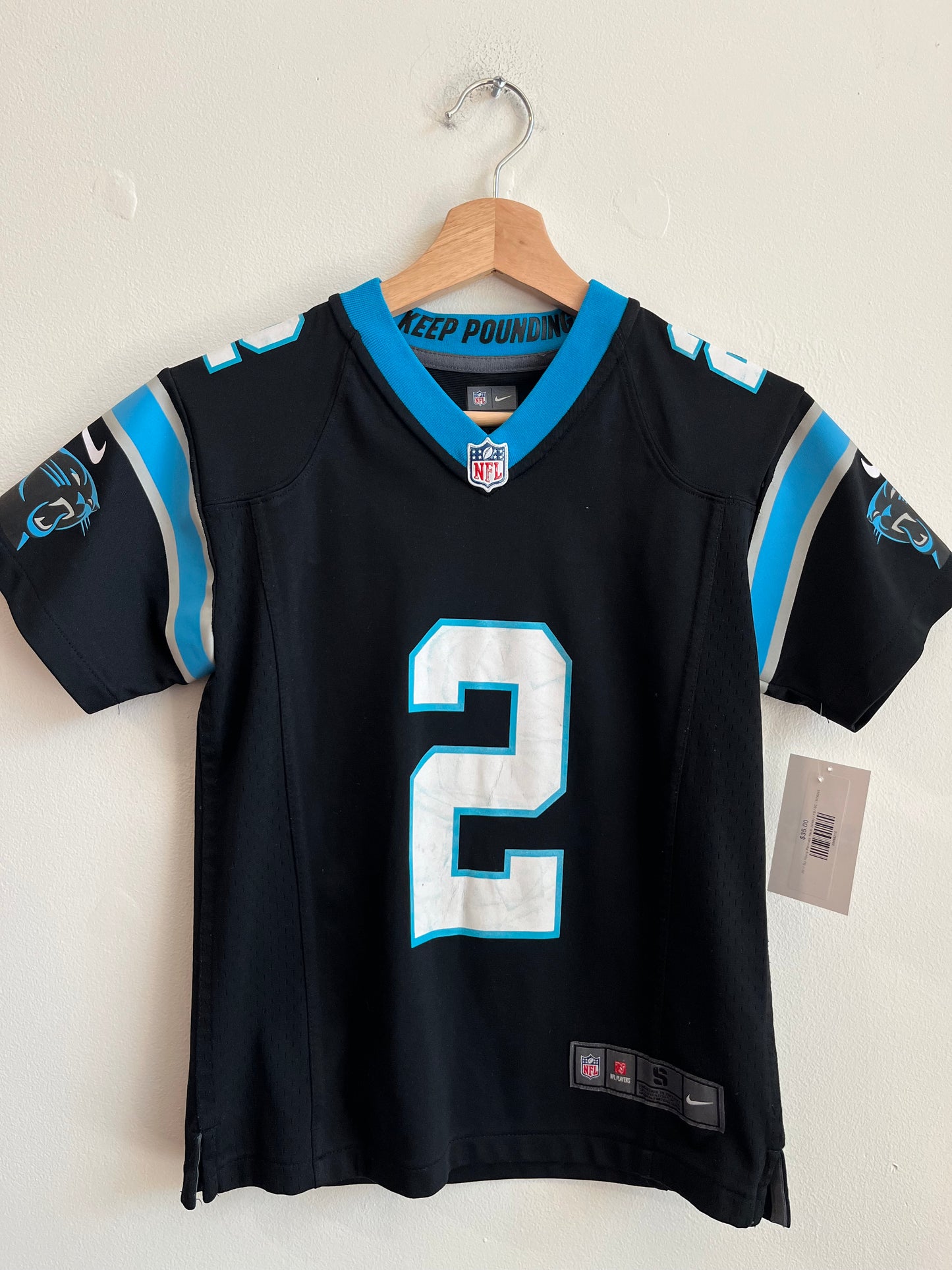 2017 Carolina Panthers DJ Moore Nike Jersey (Youth S)