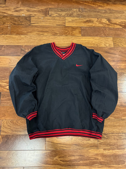 90s Nike Black & Red Pullover Windbreaker (XL)
