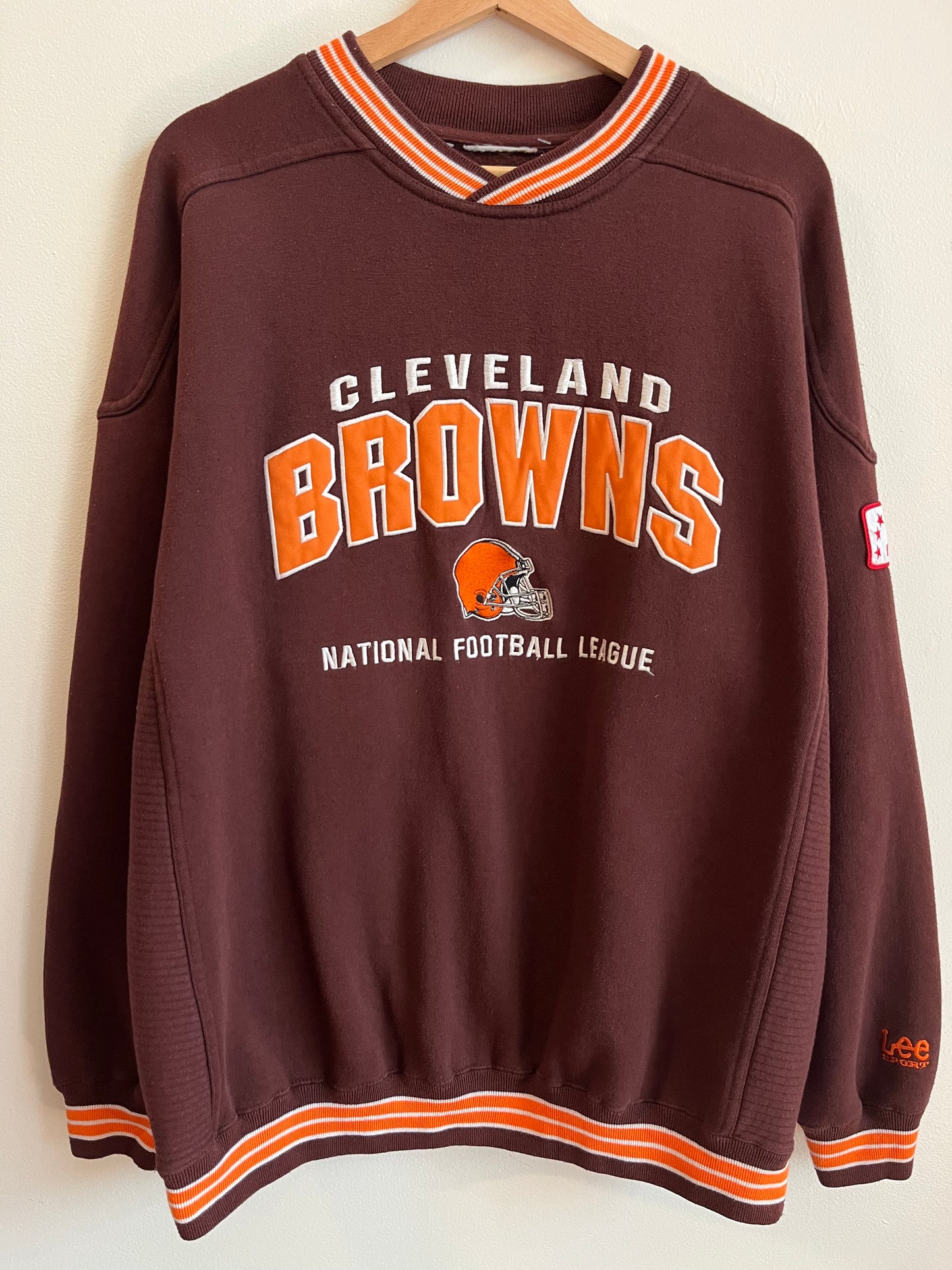 90s Cleveland Browns Lee Sports Embroidered Crewneck (XL)