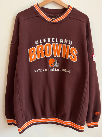 90s Cleveland Browns Lee Sports Embroidered Crewneck (XL)