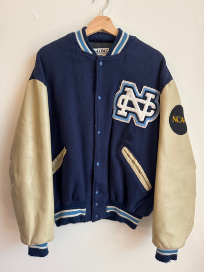 80s UNC DeLong True Vintage Embroidered Varsity Jacket (L)