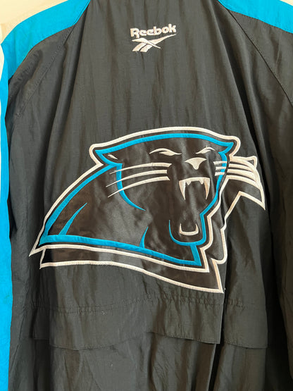 90s Carolina Panthers Reebok Striped Puffer Jacket (L)