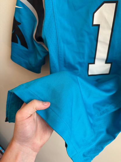 2010s Carolina Panthers Cam Newton Blue Nike NFL Jersey (S)