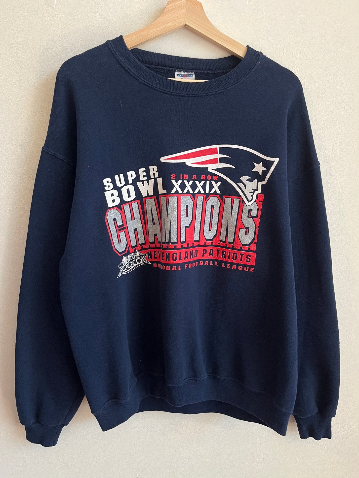 00s New England Patriots Super Bowl XXXIX NFL Crewneck (L)