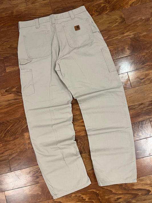 2011 Carhartt Khaki Colored Workwear Pants (36x34)