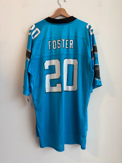 00s Carolina Panthers DeShaun Fosters Reebok Blue Jersey (XL)