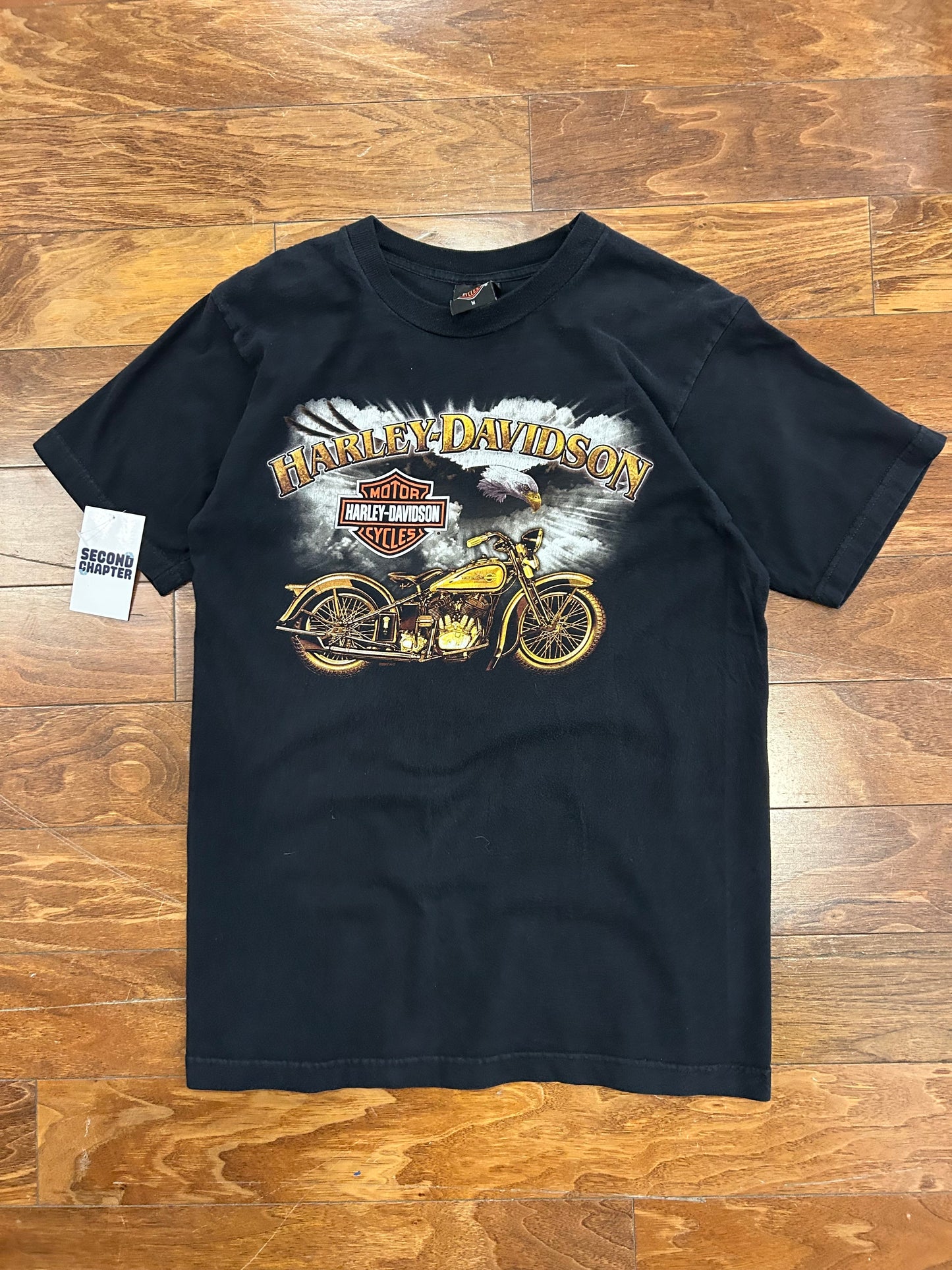 2007 Harley Davidson Gold Bike Vintage Indiana Tee (M)