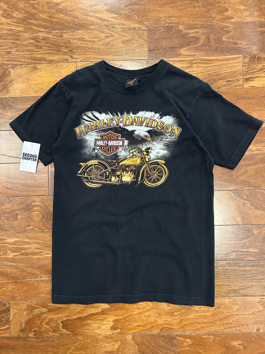 2007 Harley Davidson Gold Bike Vintage Indiana Tee (M)