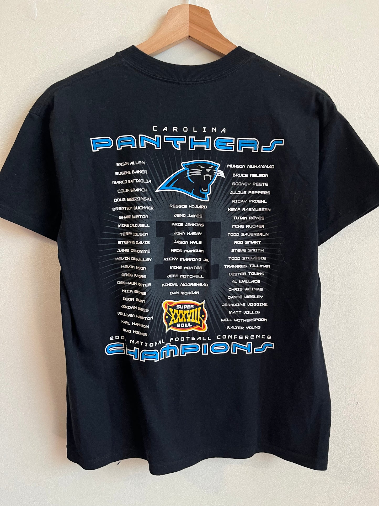 2003 Carolina Panthers Davis & Peppers Tee (Youth XL)