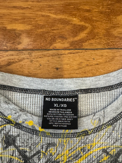 00s No Boundaries Grey Thermal Long Sleeve Shirt (XL)
