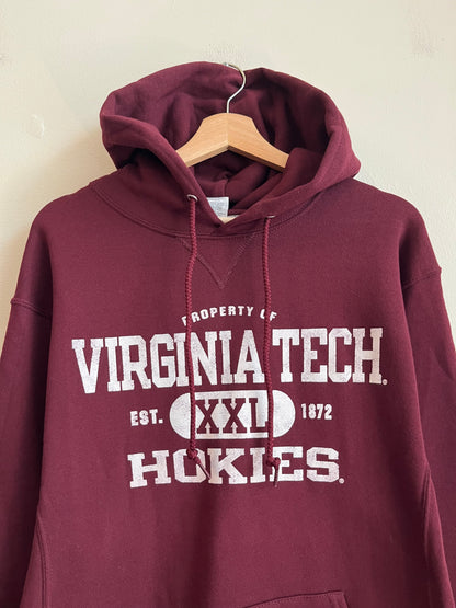 00s Virgina Tech Hokies Spell Out Russell Athletics Hoodie (M)